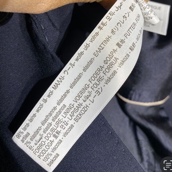 Massimo Dutti Double-Breasted Blue Blazer, Sz 2 - Picture 4 of 5